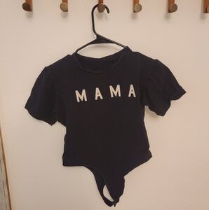 Women's Black 'MAMA' Bodysuit